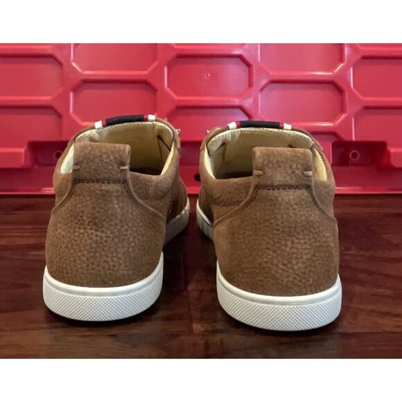 $1,195 NIB Christian Louboutin Pik Boat Brown Suede Spike Slip On Sneakers 9(42) main image 6